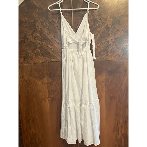 JESSICA SIMPSON White Seersucker Midi Dress NWT Size Small S - Picture 5 of 5